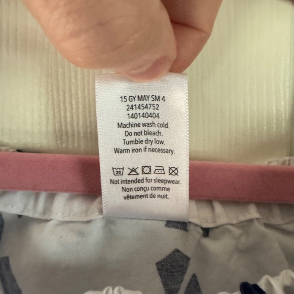 Gymboree White & Navy Giraffe Yoke Dress Girls Size 12 EUC - Picture 7 of 8